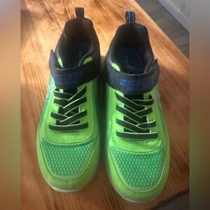 Skechers Boys' Bright Lime Green Hook-and-Loop Sneakers